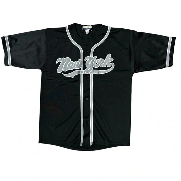 Vintage New York Yankees Button Up Jersey by Skoops America Size XL - Picture 2 of 4